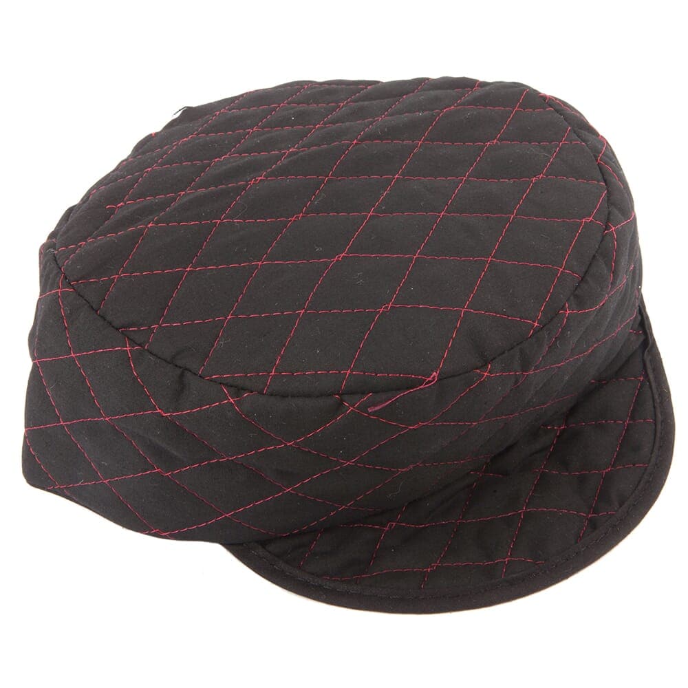 55855 Quilted Black Skull Cap, Siz